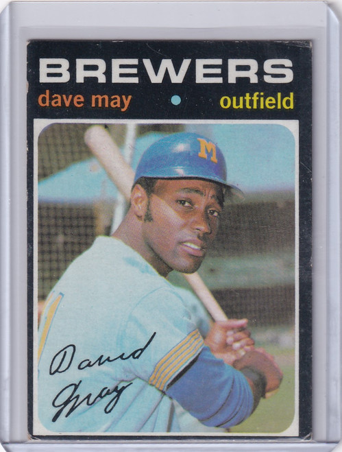 1971 Topps Baseball #493 Dave May - Milwaukee Brewers