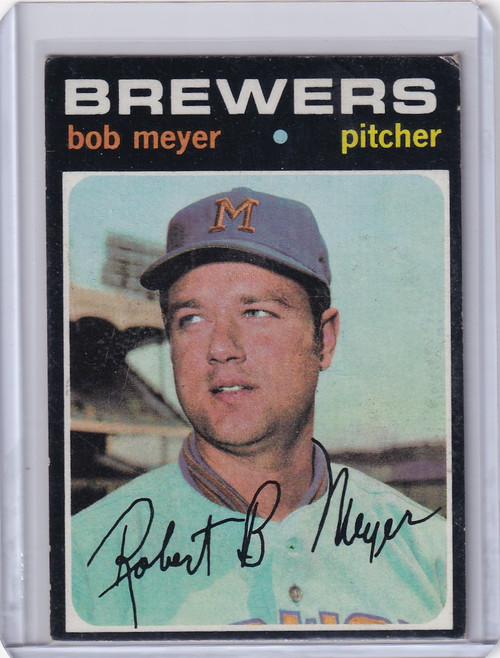 1971 Topps Baseball #456 Bob Meyer - Milwaukee Brewers