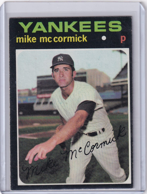 1971 Topps Baseball #438 Mike McCormick - New York Yankees