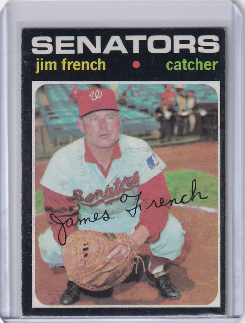 1971 Topps Baseball #399 Jim French - Washington Senators