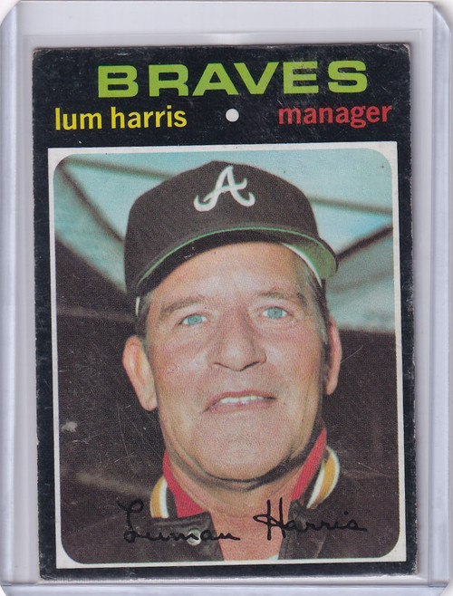 1971 Topps Baseball #346 Lum Harris - Atlanta Braves