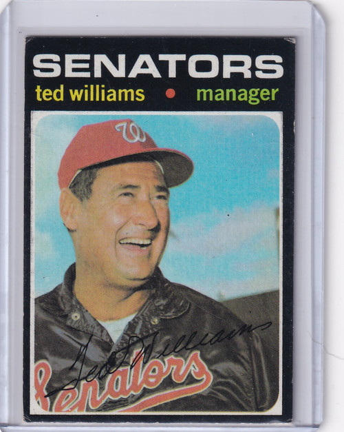 1971 Topps Baseball #380 Ted Williams - Washington Senators