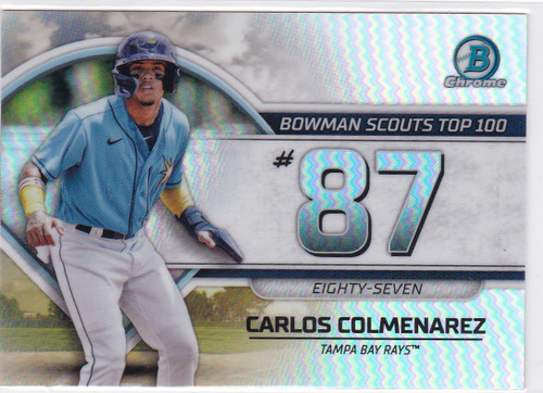 2023 Bowman Chrome Scouts Top 100 #BTP-87 Carlos Colenarez Tampa Bay Rays