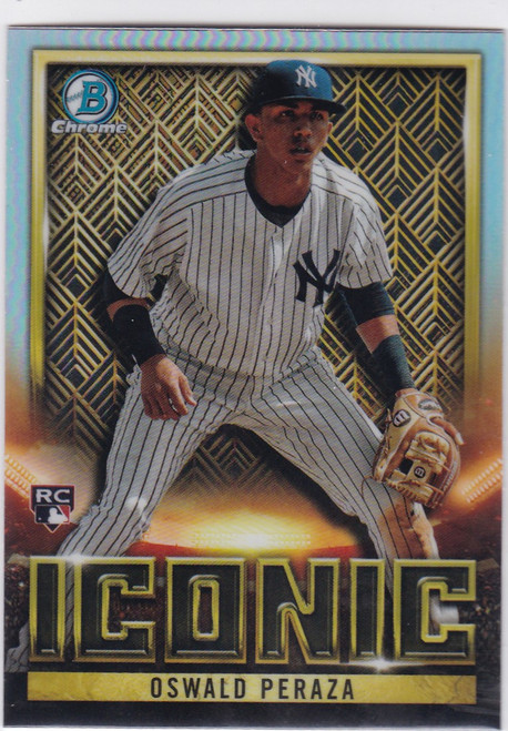 2023 Bowman Chrome #BI-24 Oswald Peraza Iconic Insert New York Yankees