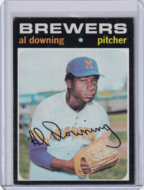 1971 Topps Baseball #182 Al Downing - Milwaukee Brewers