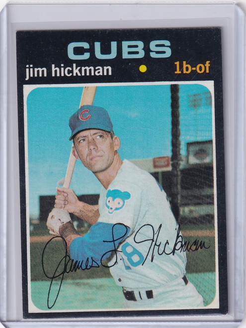 1971 Topps Baseball #175 Jim Hickman - Chicago Cubs