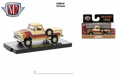 M2 Machines Auto Trucks 1:64 1958 GMC Stepside Truck 1500 4x4 Rel 84