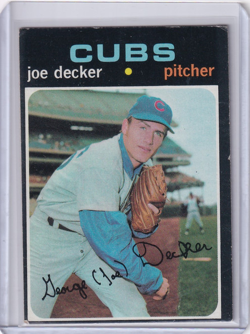 1971 Topps Baseball #98 Joe Decker - Chicago Cubs RC