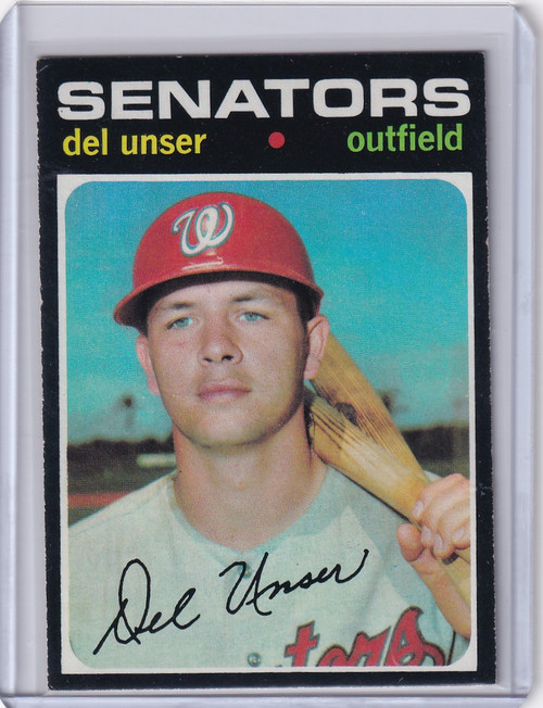 1971 Topps Baseball #33 Del Unser - Washington Senators