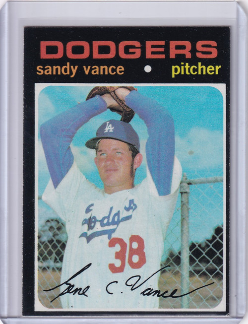 1971 Topps Baseball #34 Sandy Vance - Los Angeles Dodgers RC