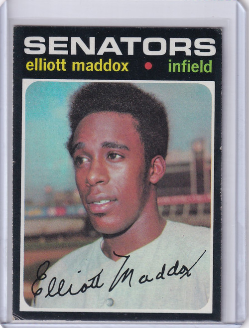 1971 Topps Baseball #11 Elliott Maddox - Washington Senators RC