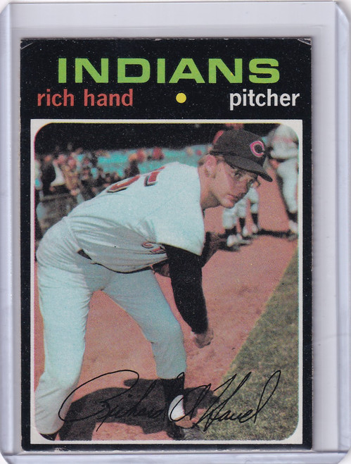 1971 Topps Baseball #24 Rich Hand - Cleveland Indians RC