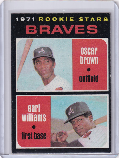 1971 Topps Baseball #52 Braves Rookies - Oscar Brown / Earl Williams RC