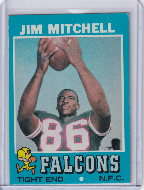 1971 Topps Football #84 Jim Mitchell - Atlanta Falcons RC