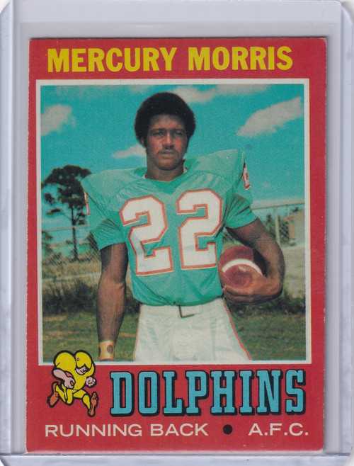 1971 Topps Football #91 Mercury Morris - Miami Dolphins RC