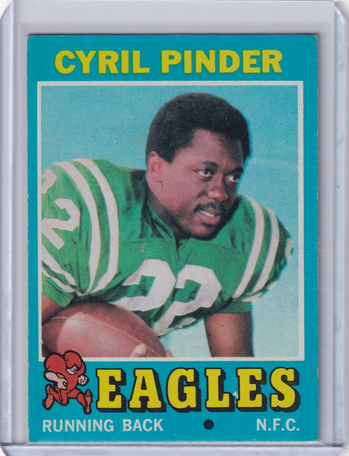 1971 Topps Football #87 Cyril Pinder - Philadelphia Eagles RC