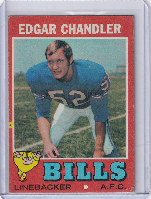 1971 Topps Football #86 Edgar Chandler - Buffalo Bills RC