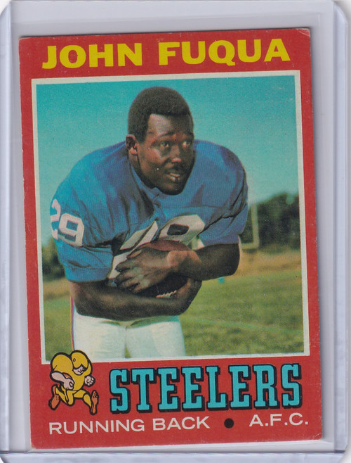 1971 Topps Football #76 John Fuqua - Pittsburgh Steelers RC