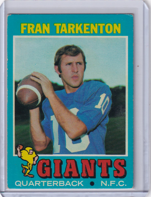 1971 Topps Football #120 Fran Tarkenton - New York Giants