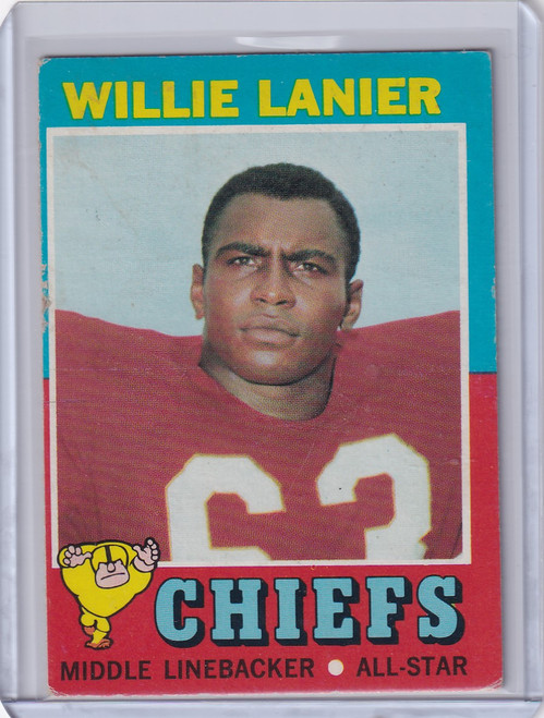 1971 Topps Football #114 Willie Lanier - Kansas City Chiefs RC