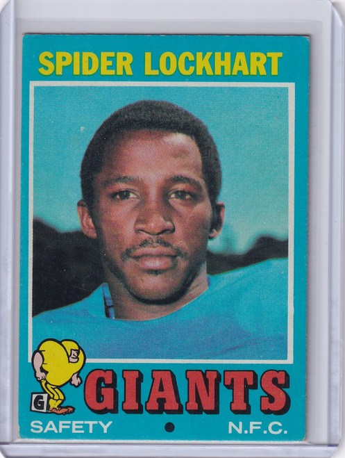 1971 Topps Football #128 Spider Lockhart - New York Giants