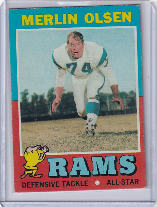 1971 Topps Football #125 Merlin Olsen - Los Angeles Rams