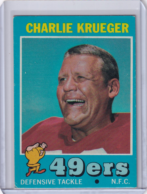 1971 Topps Football #213 Charlie Krueger - San Francisco 49ers