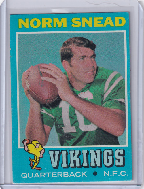 1971 Topps Football #184 Norm Snead - Minnesota Vikings