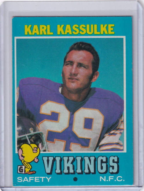 1971 Topps Football #46 Karl Kassulke - Minnesota Vikings RC