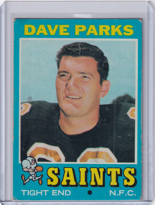 1971 Topps Football #37 Dave Parks - New Orleans Saints