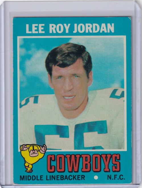 1971 Topps Football #31 Lee Roy Jordan - Dallas Cowboys