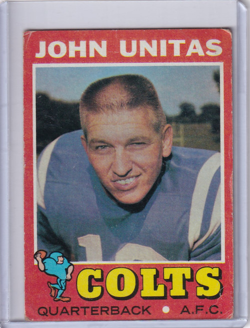 1971 Topps Football #1 John Unitas - Baltimore Colts