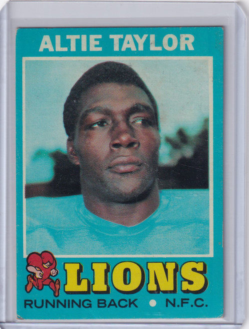 1971 Topps Football #62 Altie Taylor - Detroit Lions RC