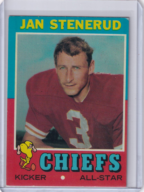 1971 Topps Football #61 Jan Stenerud - Kansas City Chiefs