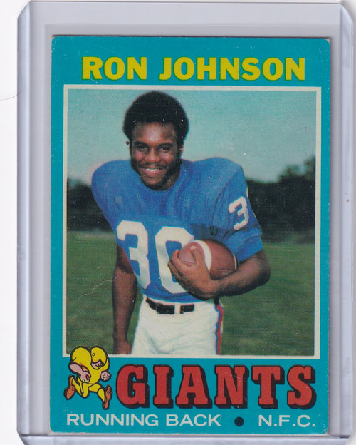 1971 Topps Football #51 Ron Johnson - New York Giants RC