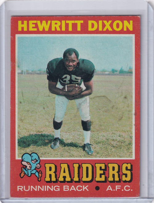 1971 Topps Football #95 Hewritt Dixon - Oakland Raiders