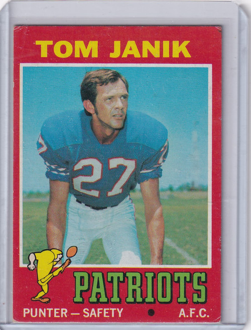 1971 Topps Football #82 Tom Janik - New England Patriots