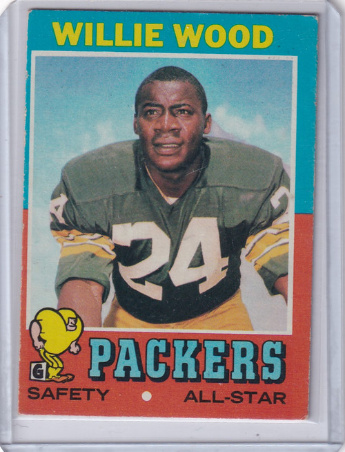 1971 Topps Football #55 Willie Wood - Green Bay Packers