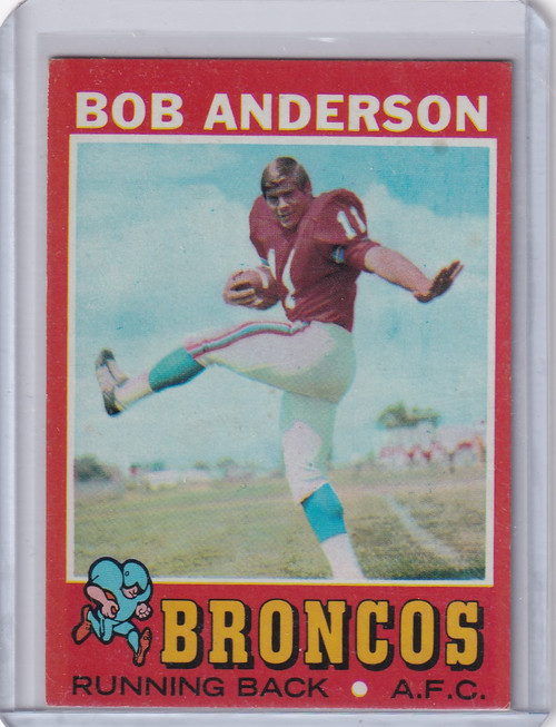 1971 Topps Football #212 Bob Anderson - Denver Broncos RC