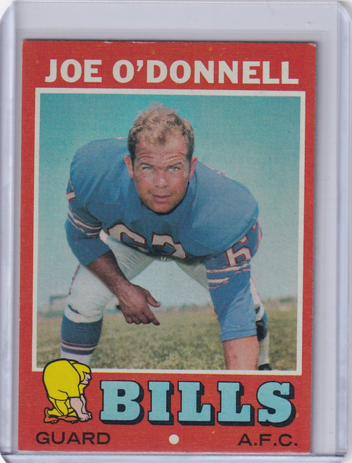 1971 Topps Football #4 Joe O'Donnell - Buffalo Bills RC