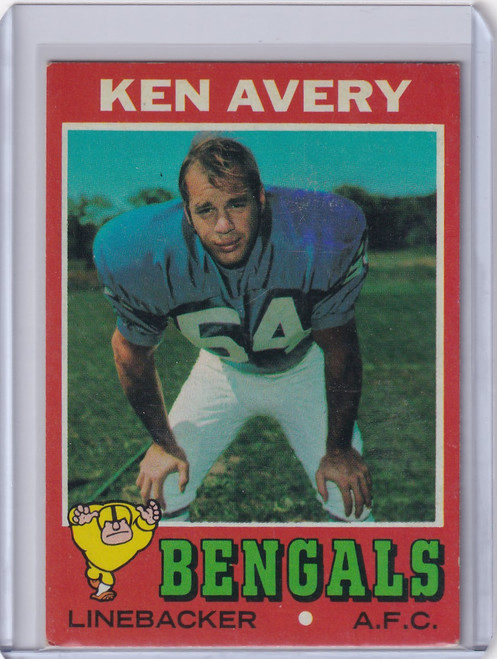 1971 Topps Football #22 Ken Avery - Cincinnati Bengals RC