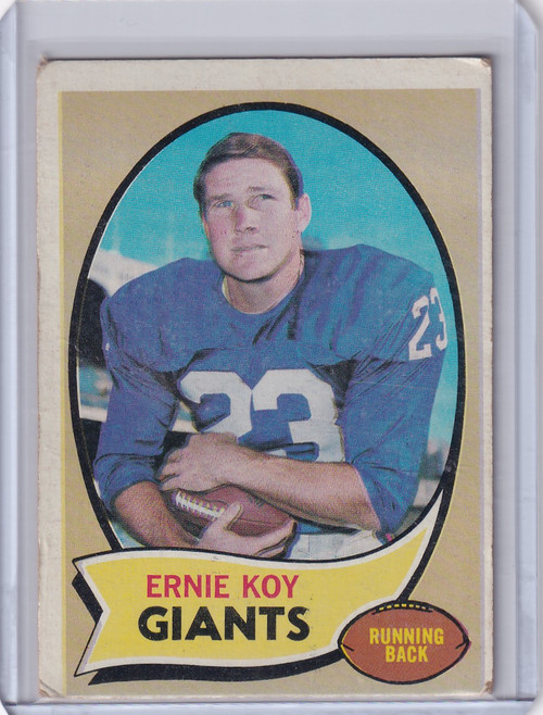 1970 Topps Football #227 Ernie Koy - New York Giants