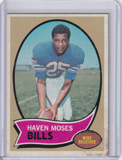 1970 Topps Football #165 Haven Moses RC - Buffalo Bills