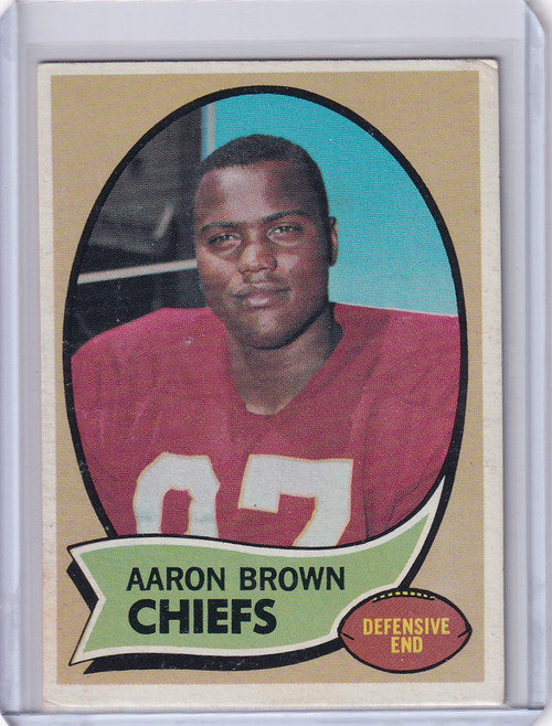 1970 Topps Football #202 Aaron Brown RC - Kansas City Chiefs