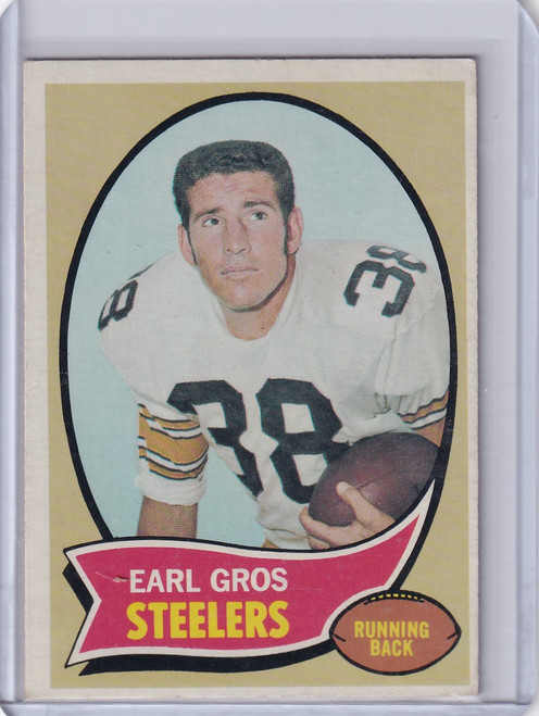 1970 Topps Football #184 Earl Gros - Pittsburgh Steelers