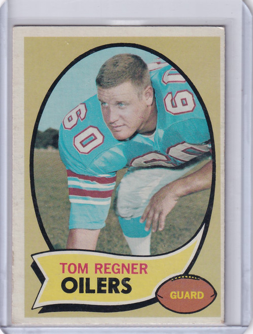 1970 Topps Football #181 Tom Regner RC - Houston Oilers
