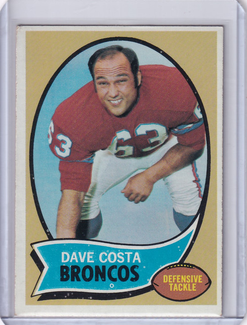 1970 Topps Football #122 Dave Costa - Denver Broncos