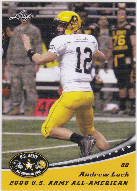 2012 Leaf #AAB-AL1 Andrew Luck All American Bowl Army