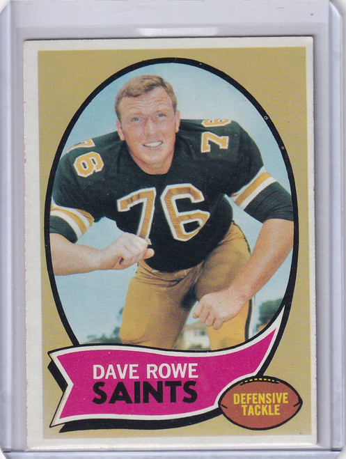 1970 Topps Football #101 Dave Rowe RC - New Orleans Saints