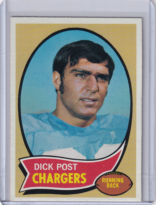 1970 Topps Football #97 Dick Post RC - San Diego Chargers